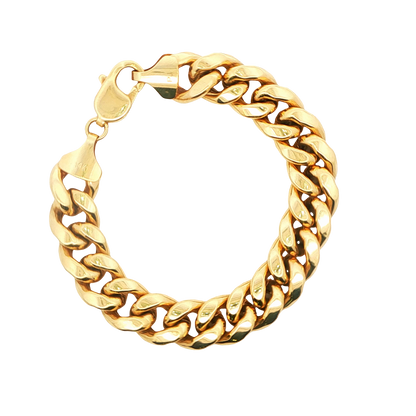 Semi-Solid Cuban Link Bracelet