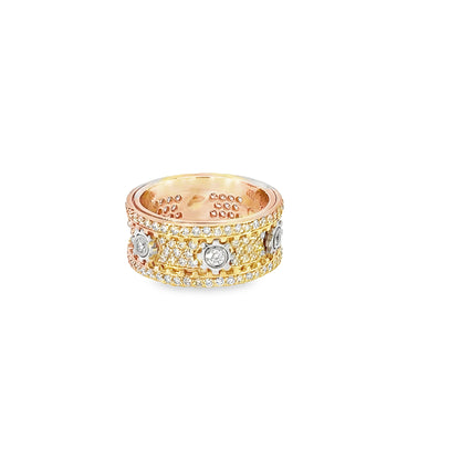 Diamond Moving Gear Fashion Ring