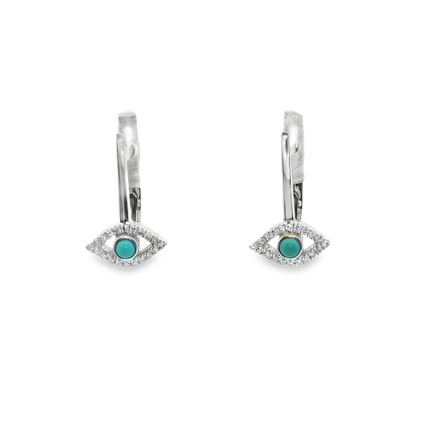 Turquoise Evil Eye Dangle Earrings