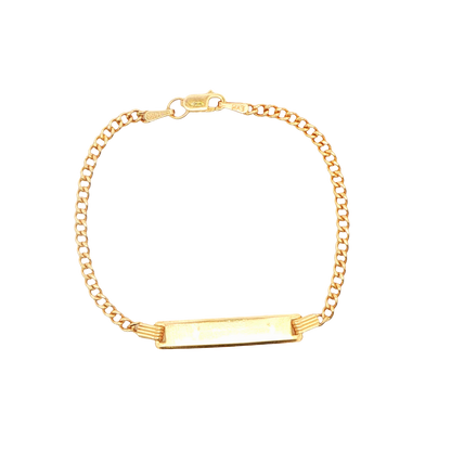 14K Yellow Gold Baby ID Bracelet