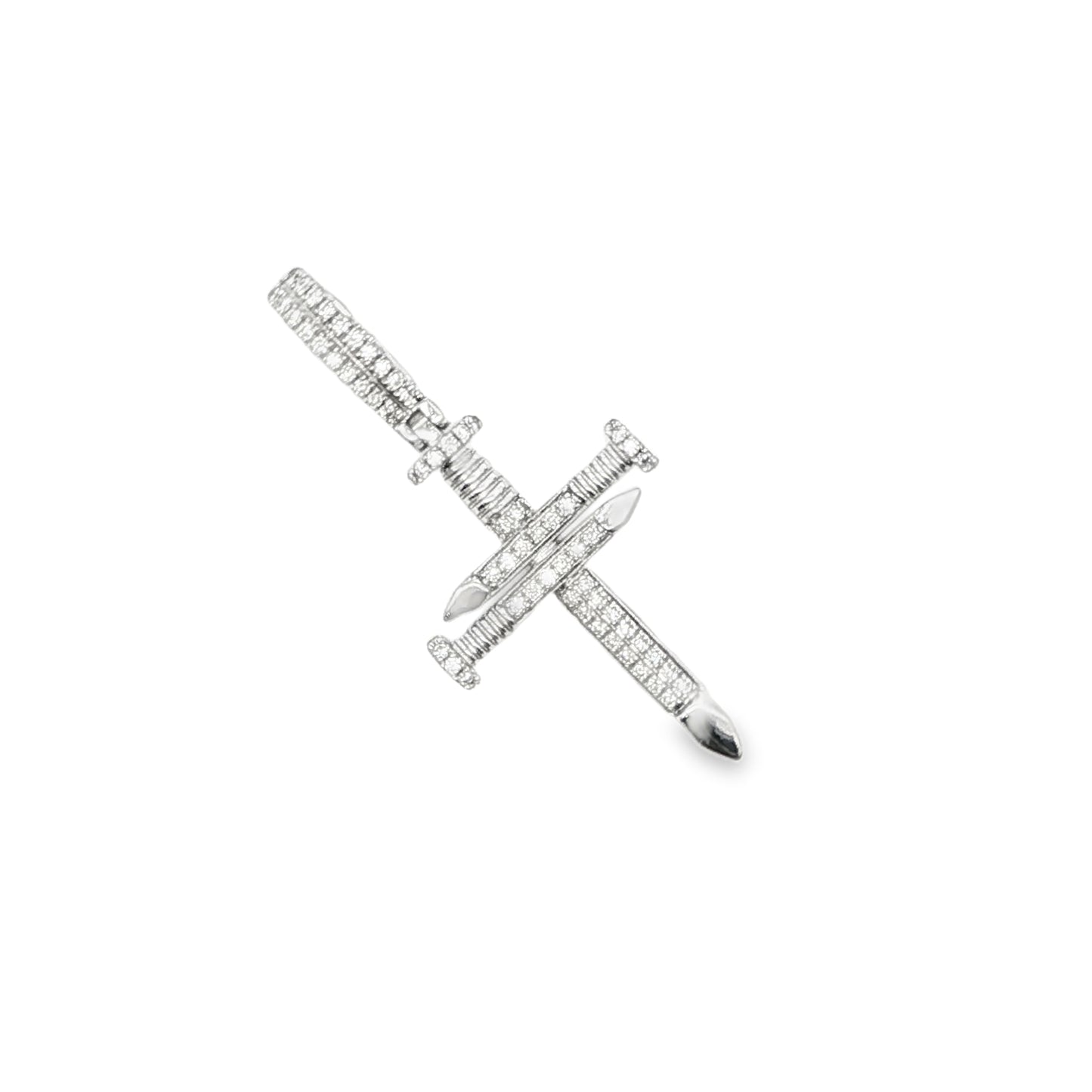 Diamond Nail Cross Pendant