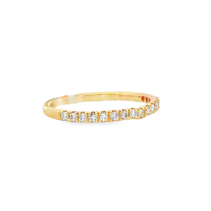 14K Yellow Gold Diamond Anniversary Band