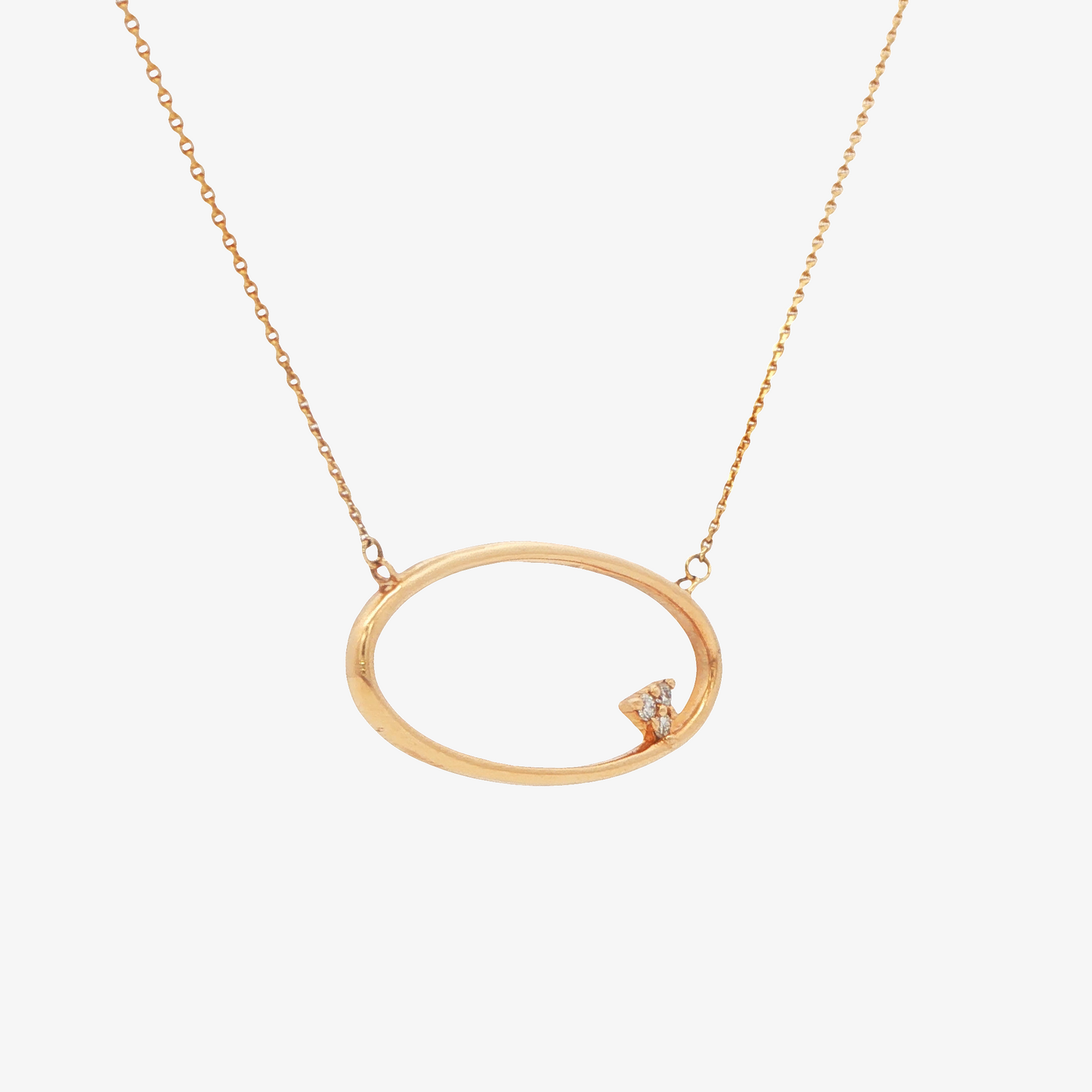 Oval Diamond Necklace