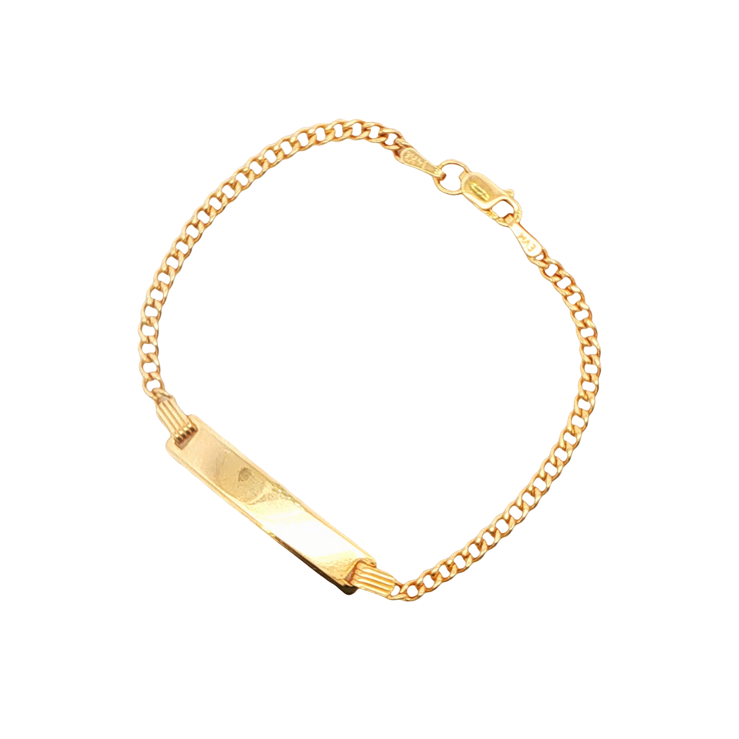 14K Yellow Gold Baby ID Bracelet