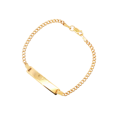 14K Yellow Gold Baby ID Bracelet