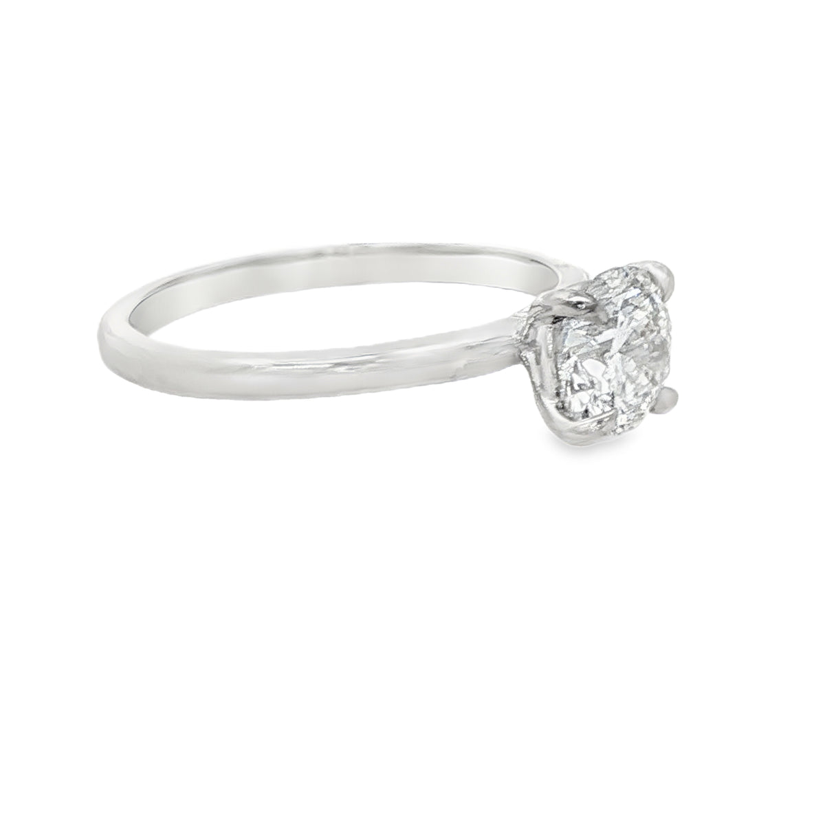 1.06 CT Diamond Engagement Ring 14K White Gold
