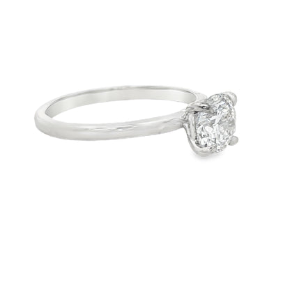 1.06 CT Diamond Engagement Ring 14K White Gold