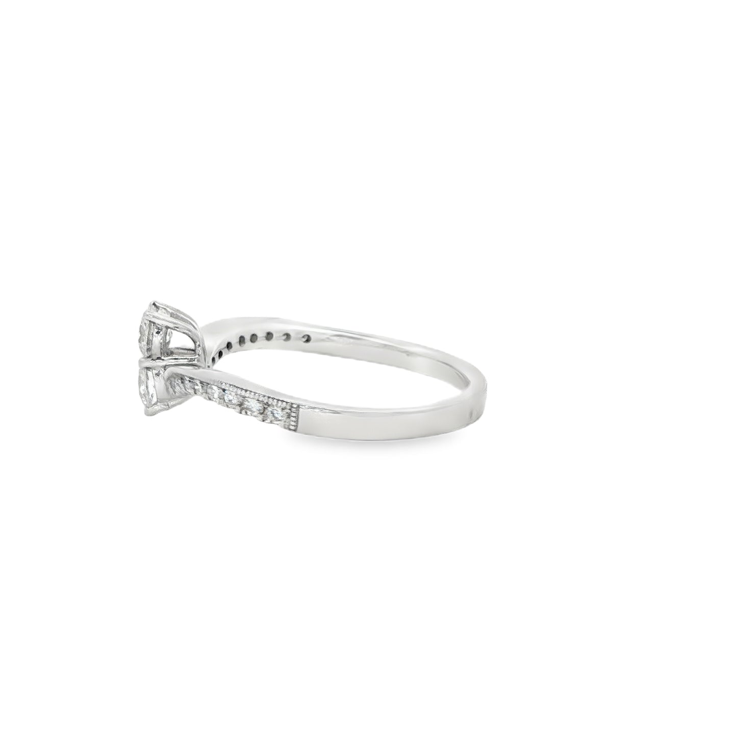 0.52 CTW Two-Stone Milgrain Diamond Ring