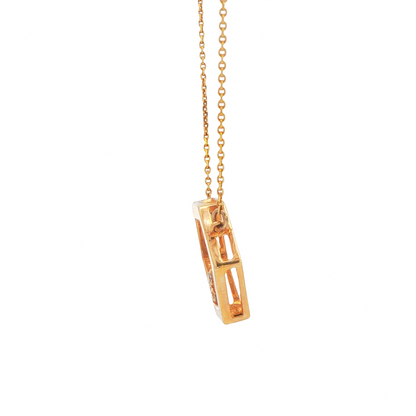 Diamond Hexagon Necklace