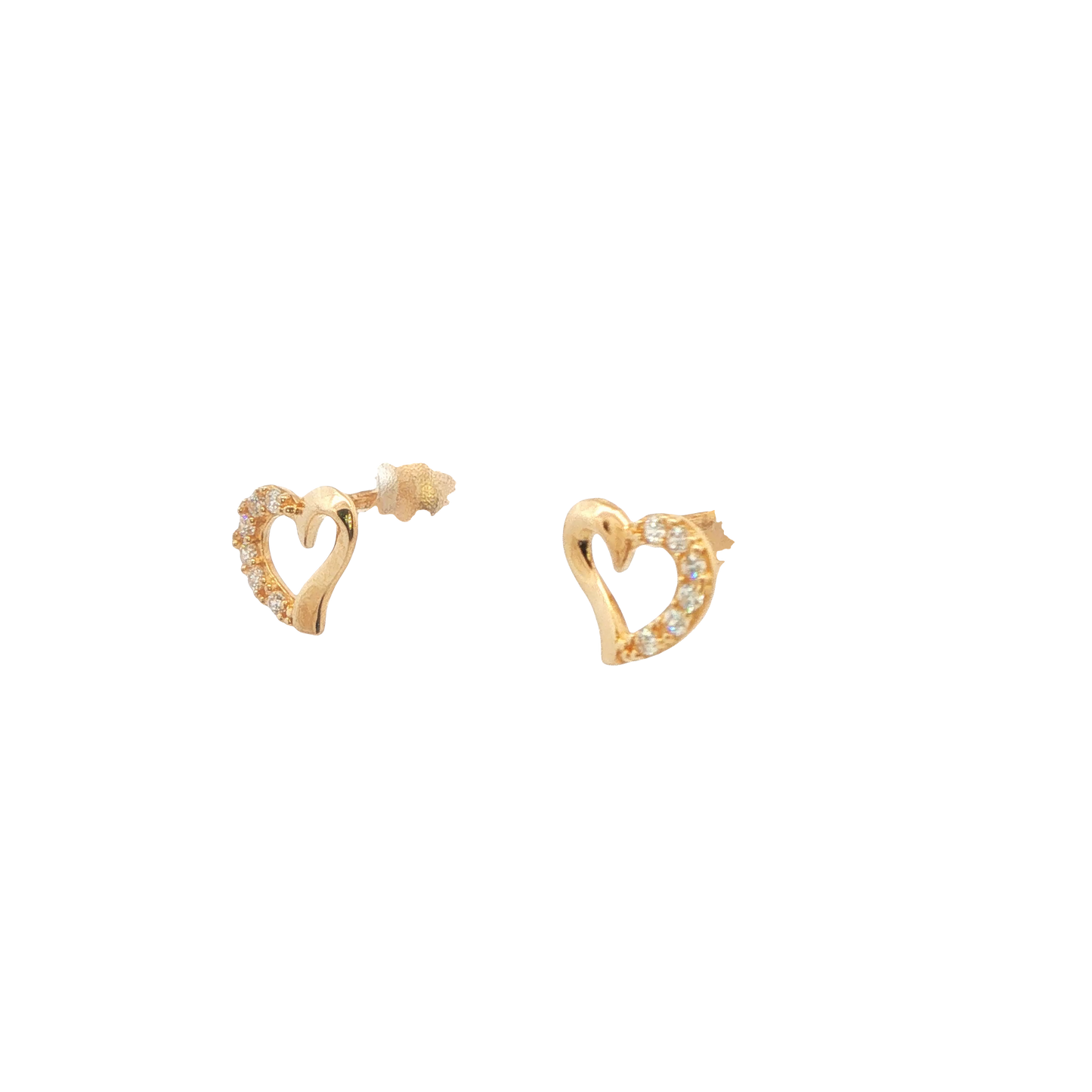 Children's Open Heart Stud Earrings