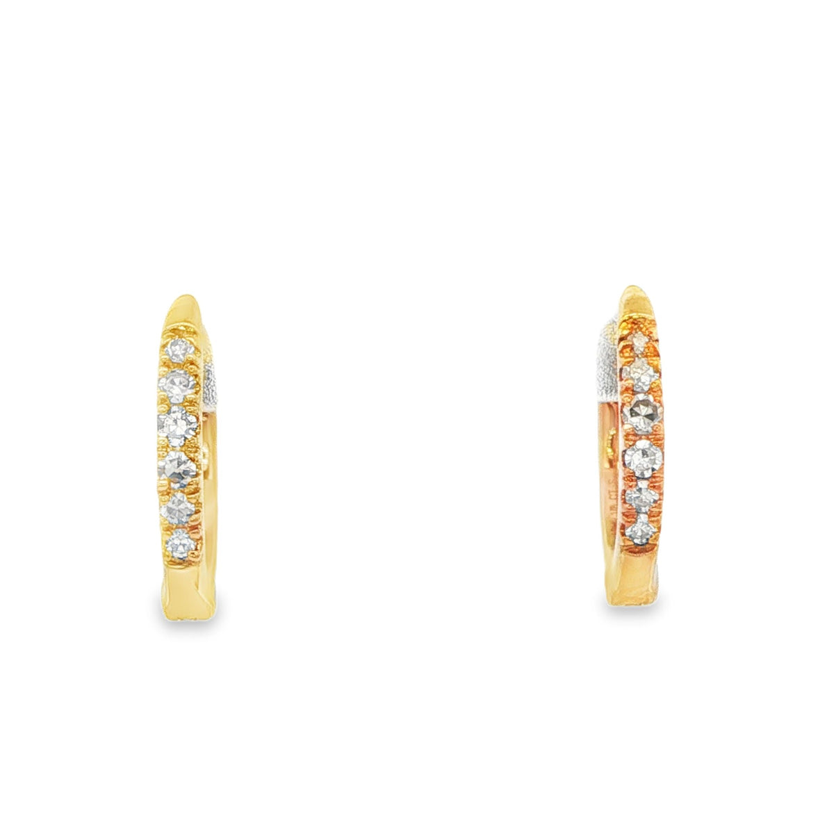 Petite Diamond Huggie Earrings