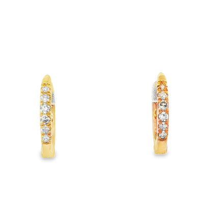 Petite Diamond Huggie Earrings