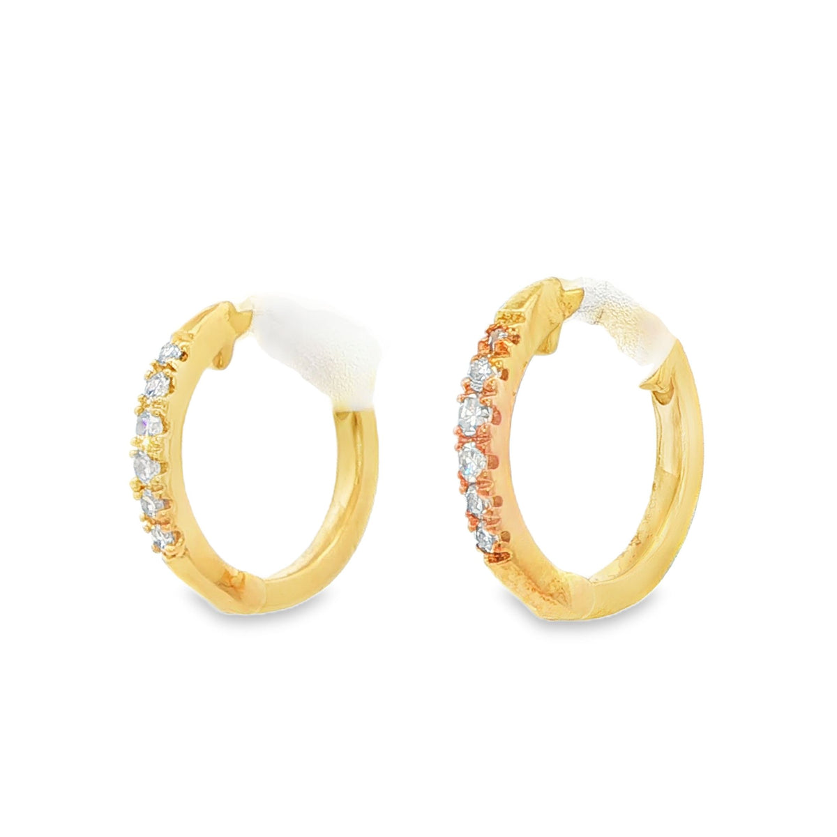 Petite Diamond Huggie Earrings