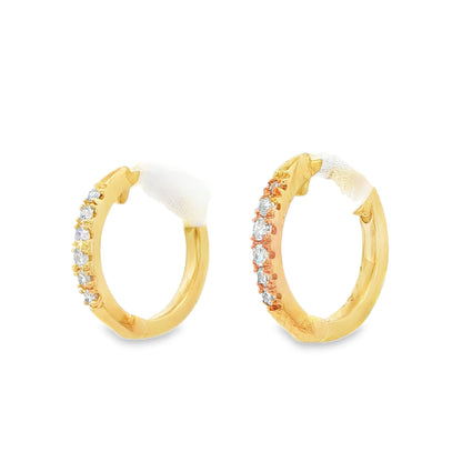 Petite Diamond Huggie Earrings