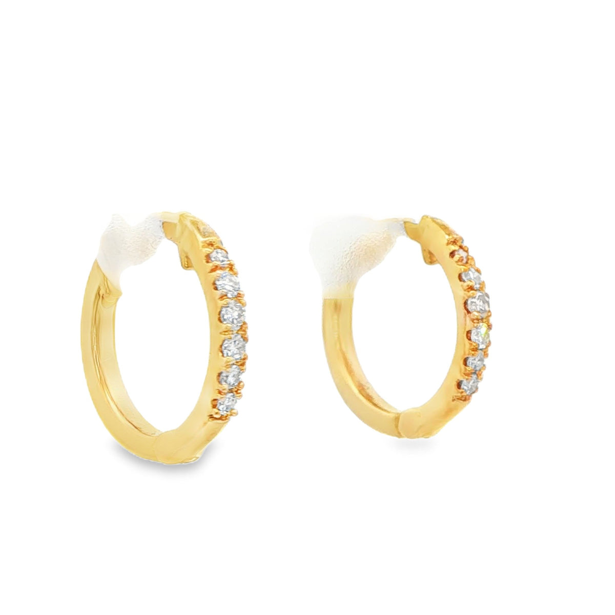 Petite Diamond Huggie Earrings
