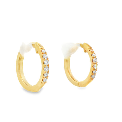 Petite Diamond Huggie Earrings