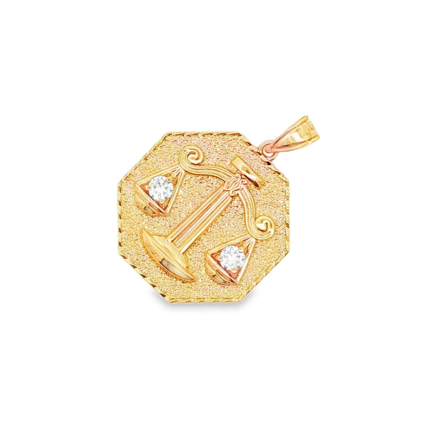 Yellow Gold Diamond Scale Pendant