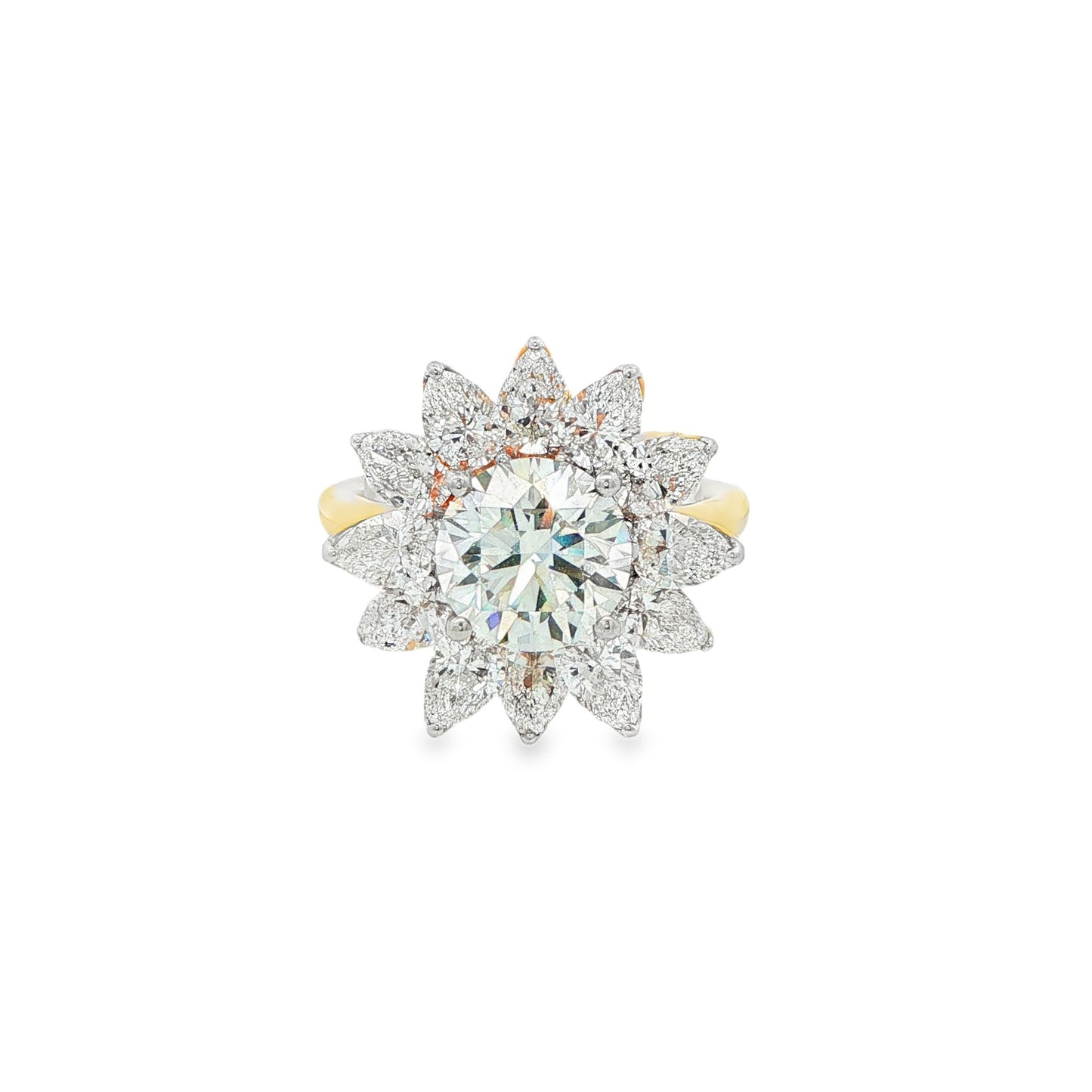 Lab-Grown Diamond Flower Ballerina Ring