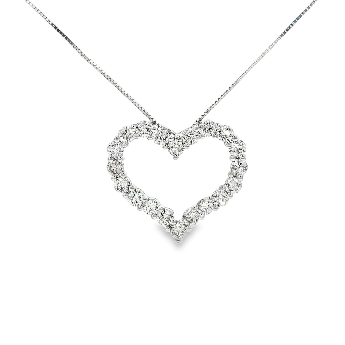 1.0 CTW Diamond Heart Necklace