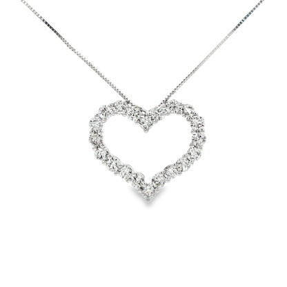 1.0 CTW Diamond Heart Necklace