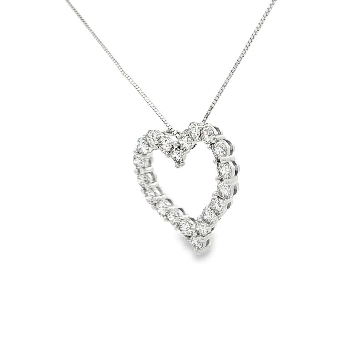 1.0 CTW Diamond Heart Necklace