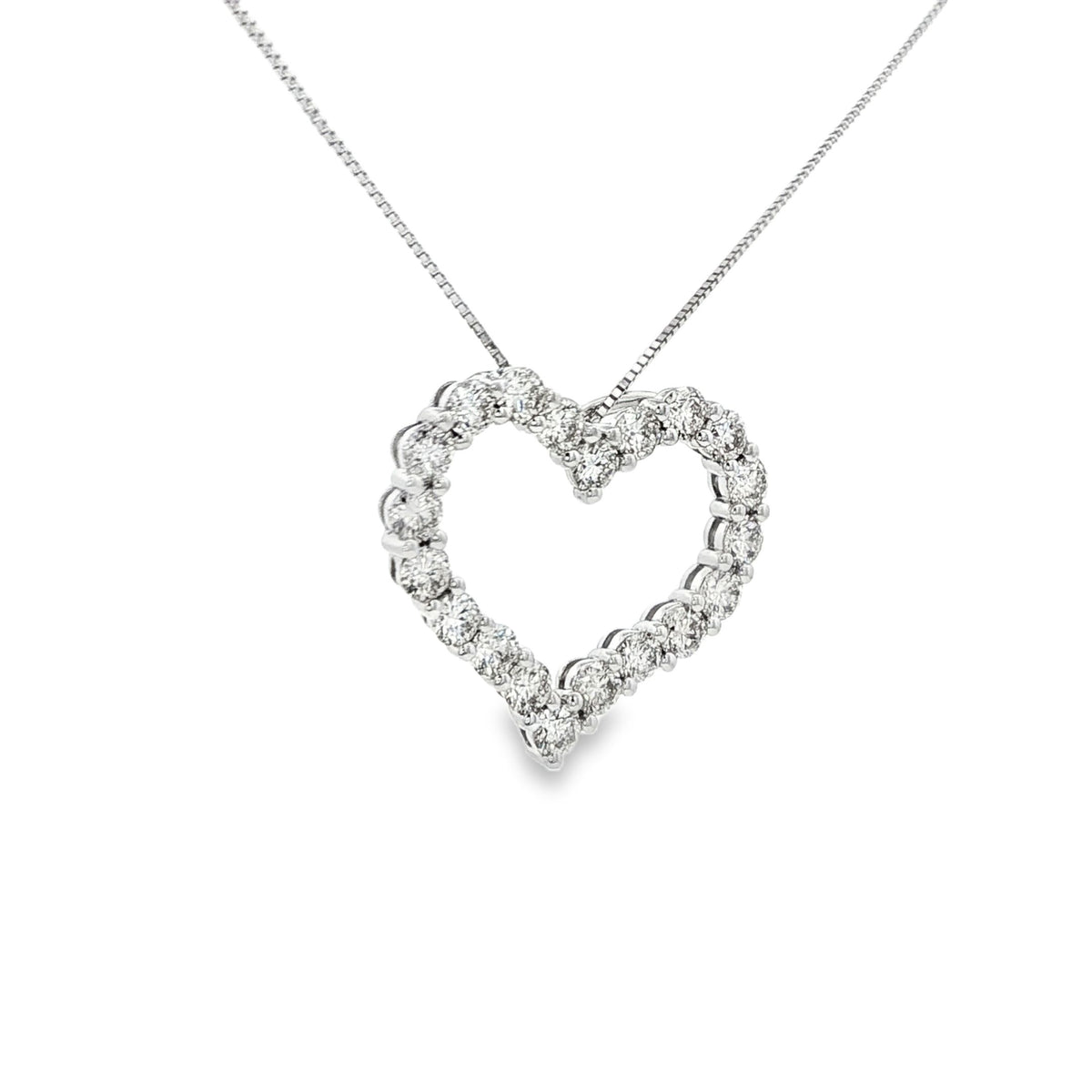 1.0 CTW Diamond Heart Necklace