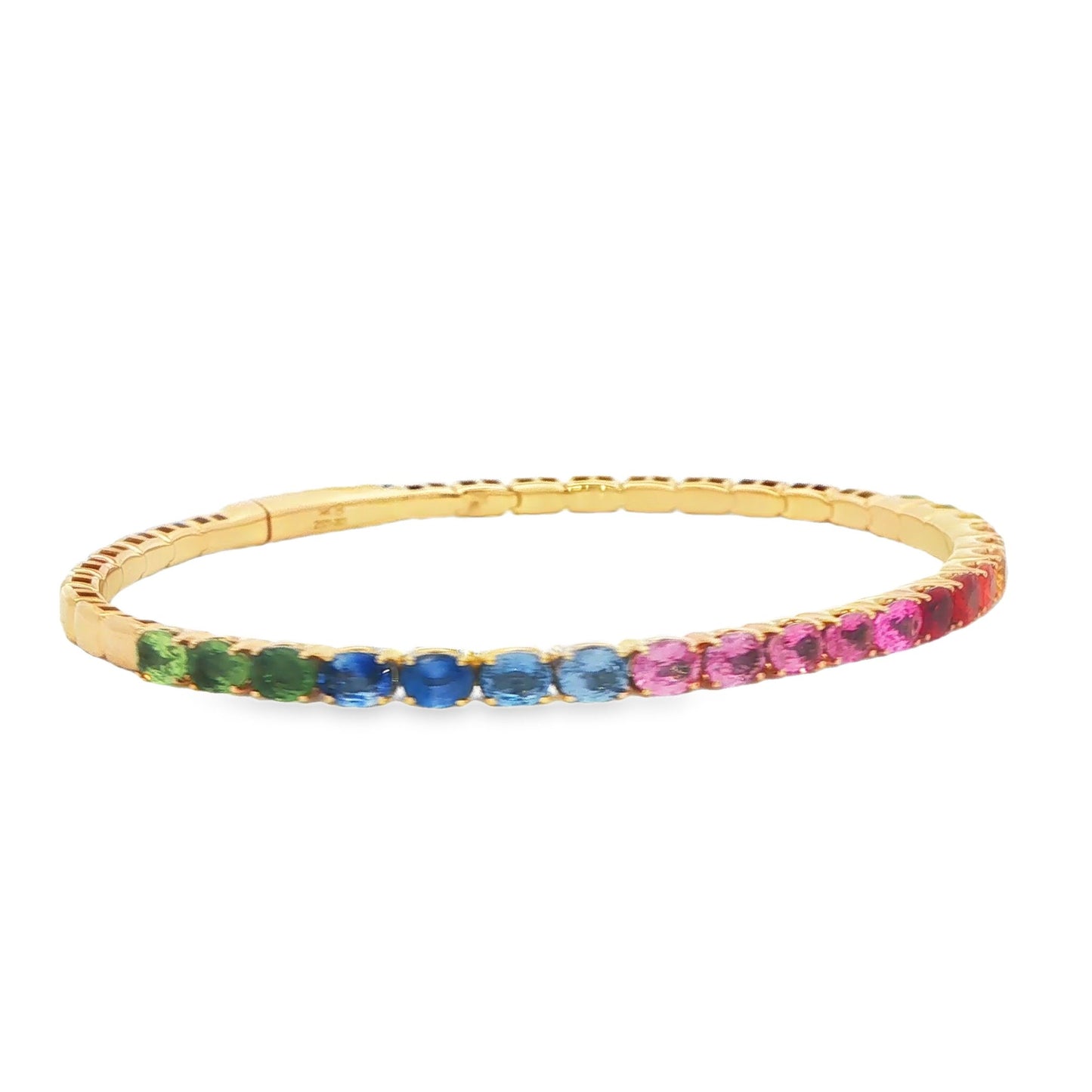 4-9/10 CT TW. Multicolor Sapphire Flex Bangle