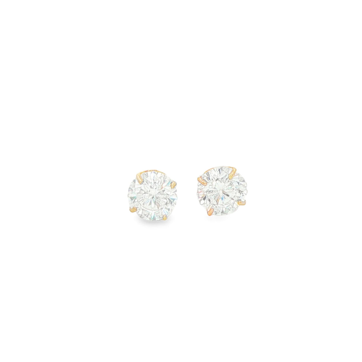 4mm Cubic Zirconia Stud Earrings