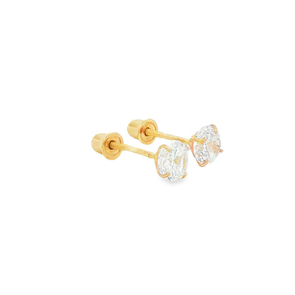 4mm Cubic Zirconia Stud Earrings