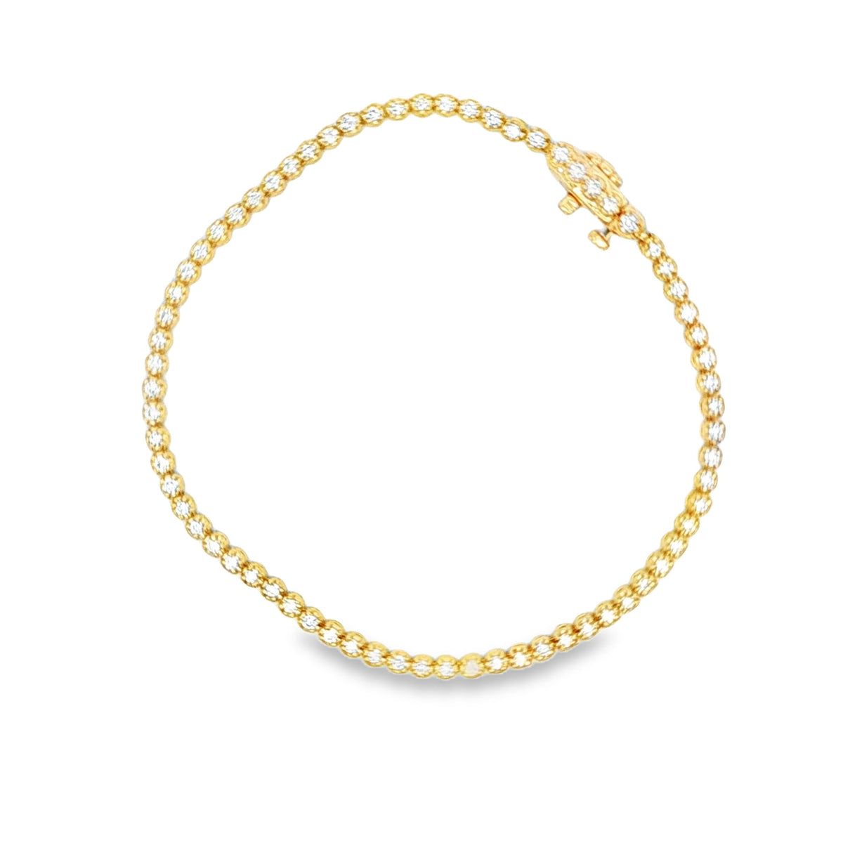 1.0 CTW Diamond Cupcake Tennis Bracelet