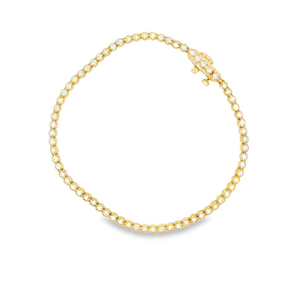1.0 CTW Diamond Cupcake Tennis Bracelet