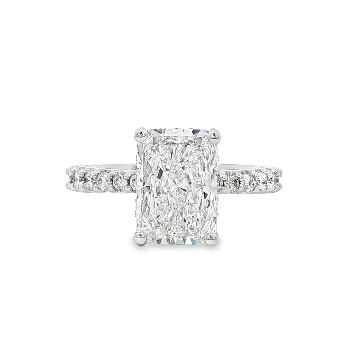 3.37 CT Radiant Cut Lab-Grown Diamond Engagement Ring
