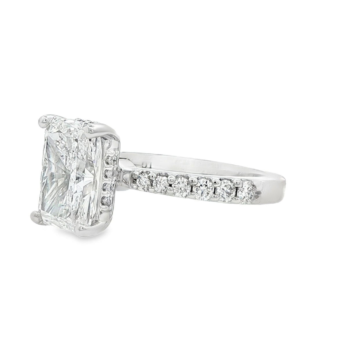 3.37 CT Radiant Cut Lab-Grown Diamond Engagement Ring