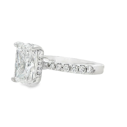 3.37 CT Radiant Cut Lab-Grown Diamond Engagement Ring