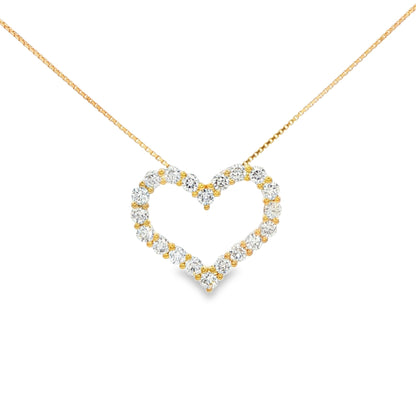 0.50 CTW Diamond Heart Pendant Necklace