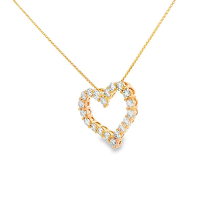0.50 CTW Diamond Heart Pendant Necklace
