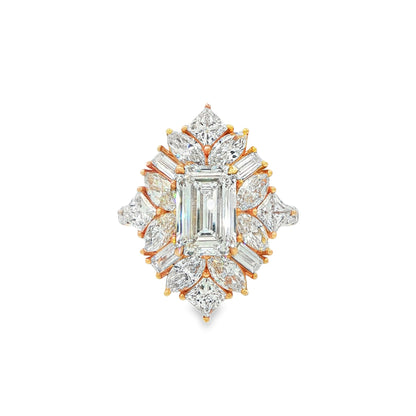Multi-Shape Lab-Grown Diamond Cocktail Ring