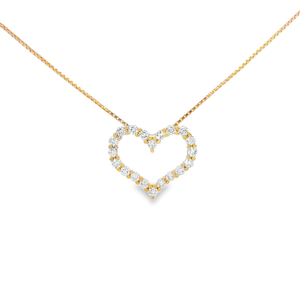 Diamond Heart Pendant Necklace, 0.25 CTTW