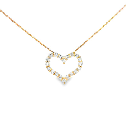 Diamond Heart Pendant Necklace, 0.25 CTTW