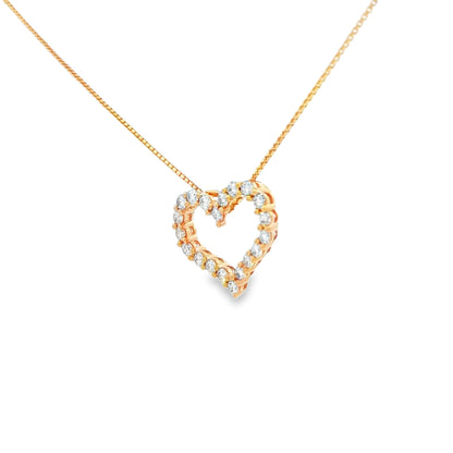 Diamond Heart Pendant Necklace, 0.25 CTTW