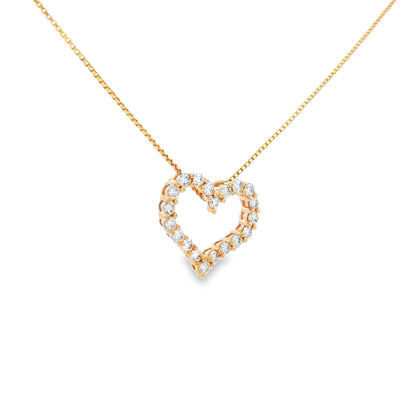 Diamond Heart Pendant Necklace, 0.25 CTTW