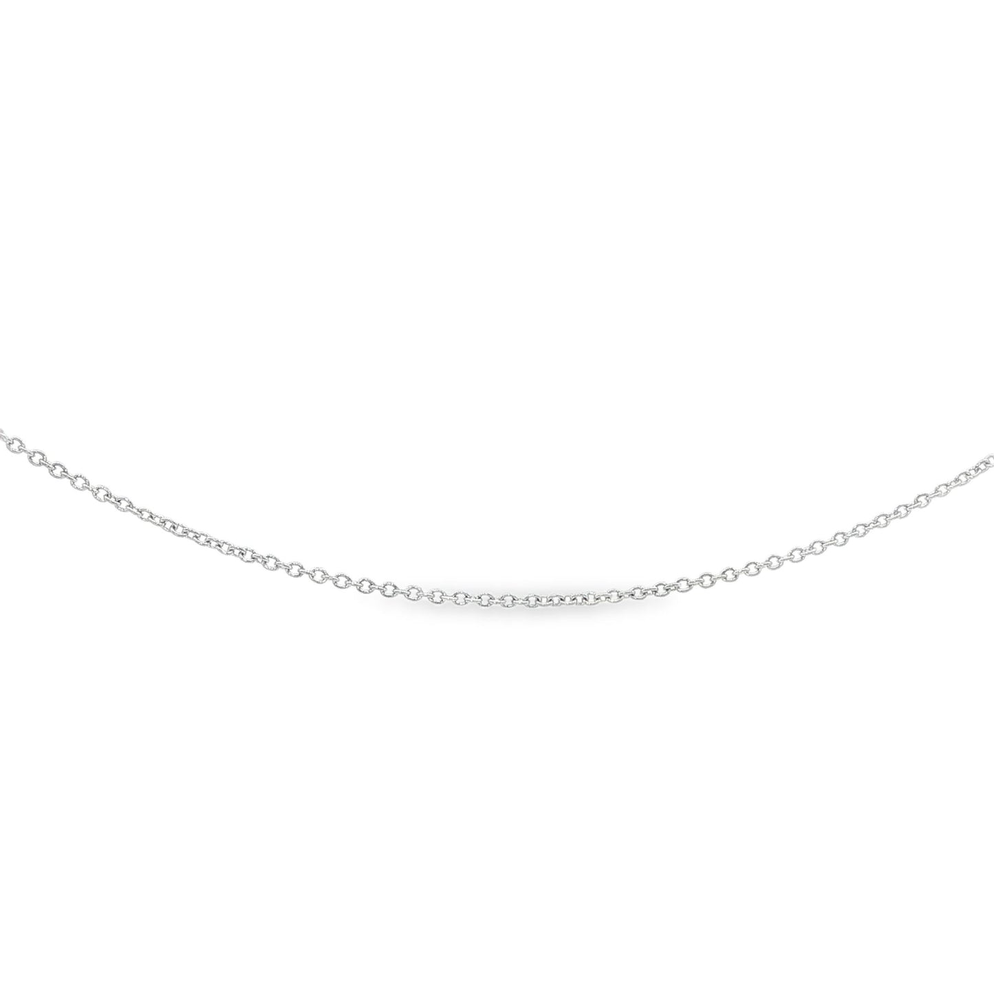14K White Gold Cable Chain