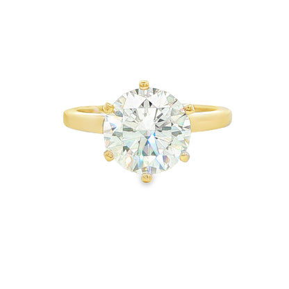 3.07 ct Round Lab-Grown Diamond Solitaire Engagement Ring