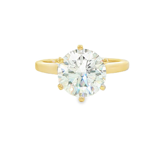 3.07 ct Round Lab-Grown Diamond Solitaire Engagement Ring