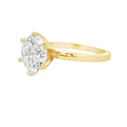 3.07 ct Round Lab-Grown Diamond Solitaire Engagement Ring