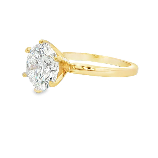 3.07 ct Round Lab-Grown Diamond Solitaire Engagement Ring