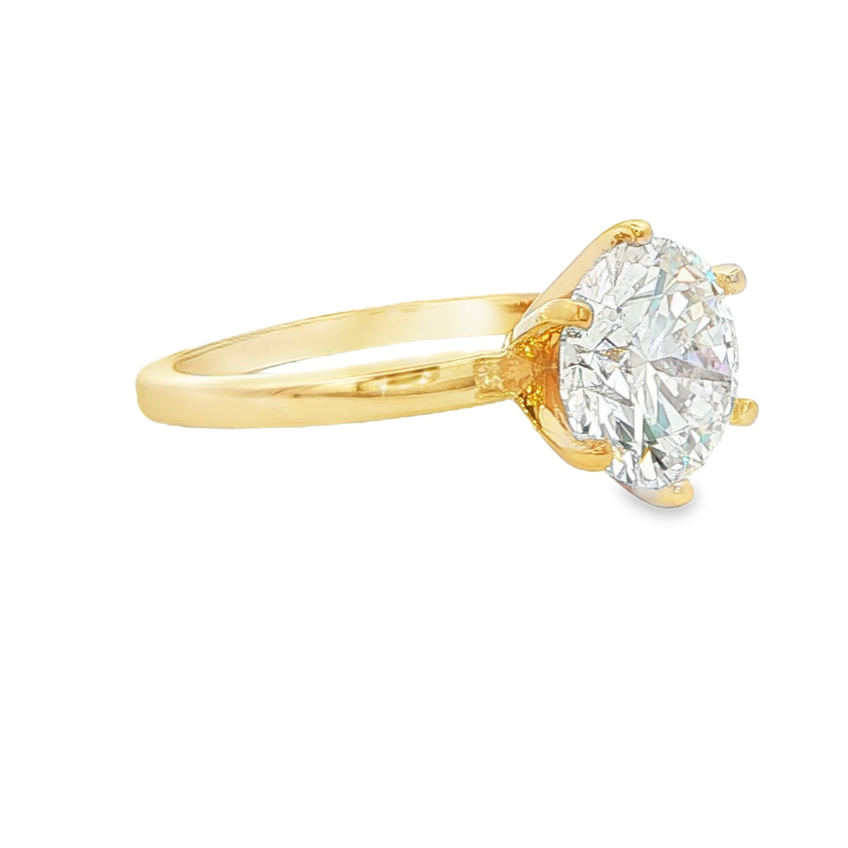 3.07 ct Round Lab-Grown Diamond Solitaire Engagement Ring