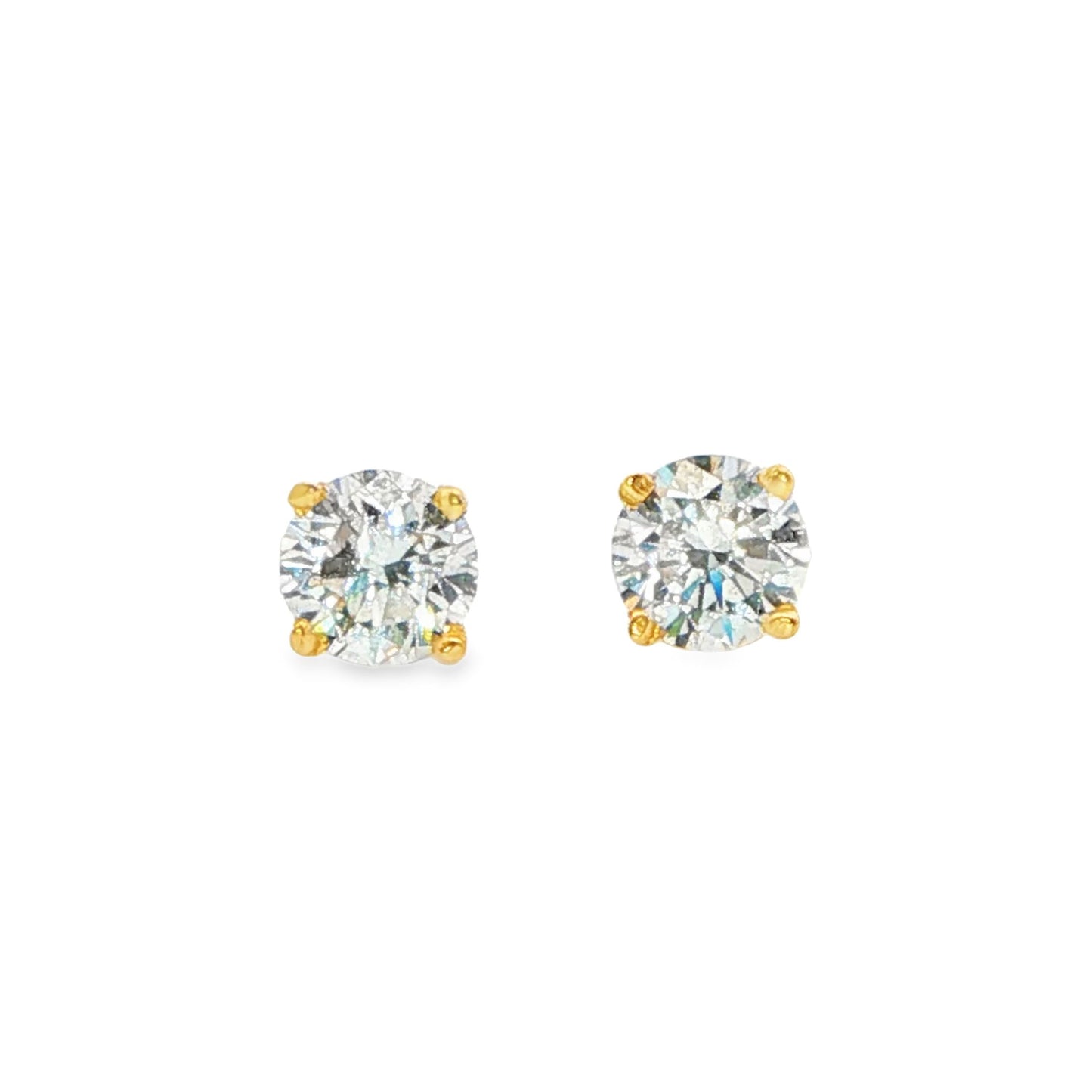 0.82 CTW Lab-Grown Round Diamond Stud Earrings