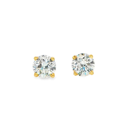0.82 CTW Lab-Grown Round Diamond Stud Earrings