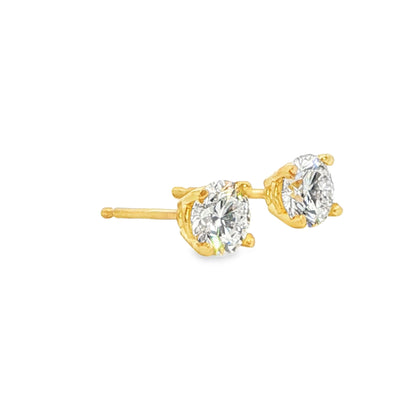 0.82 CTW Lab-Grown Round Diamond Stud Earrings